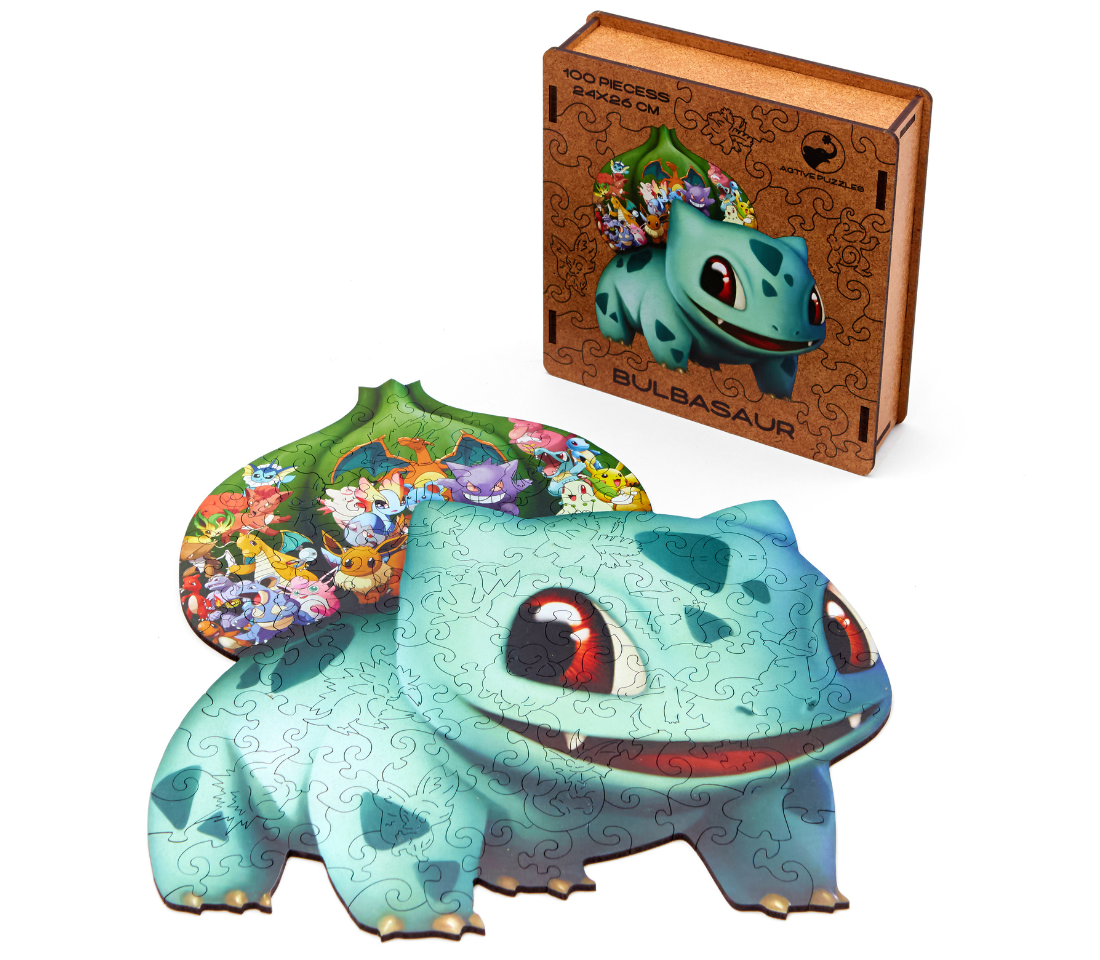 Деревянный пазл Бульбазавр