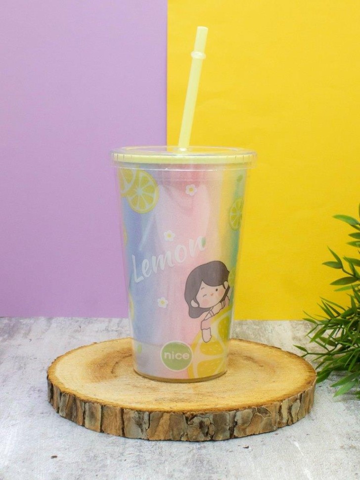 Тамблер Girl lemon (yellow)
