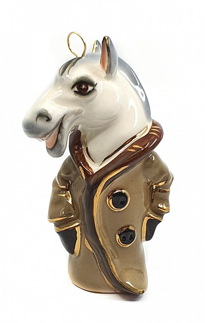 Елочная игрушка Конь в пальто