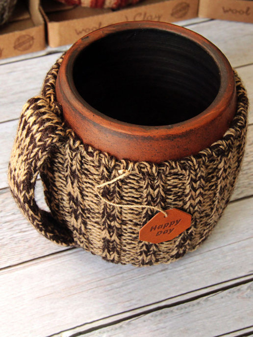 Вязаная кружка Гляссе