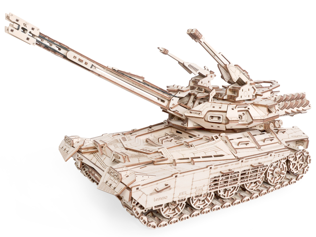 Деревянный конструктор танка Lemmo Хищник