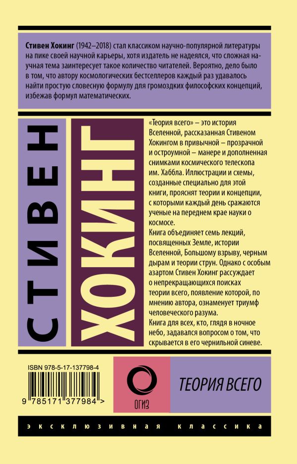 Теория Всего (мягкая светлая обложка)