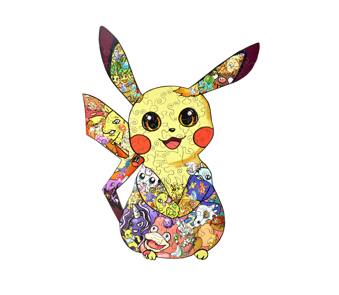 Деревянный пазл Пикачу