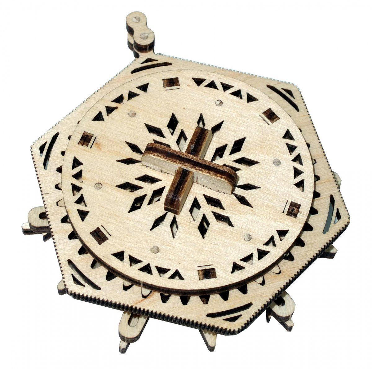 3D-пазл из дерева Wood Trick Вудик Снежинка