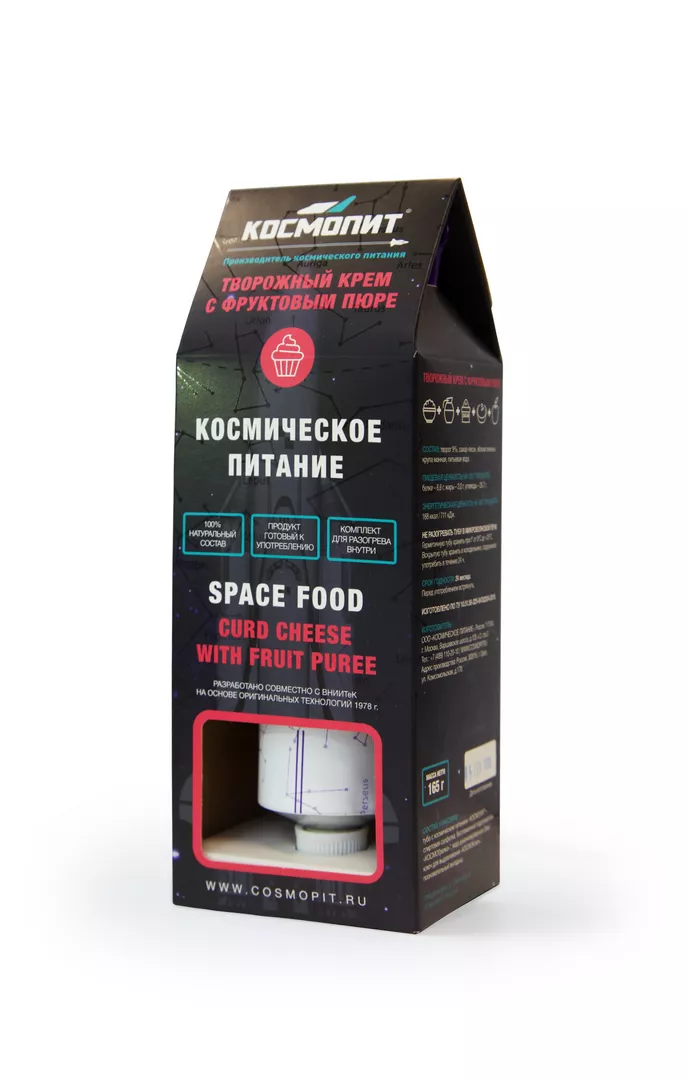Космическое питание Творожный крем с фруктовым пюре (К)