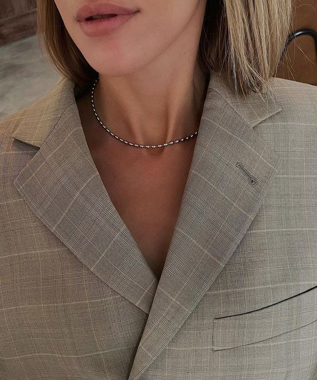 Подвеска Minimal Чокер рисинками (серебро)