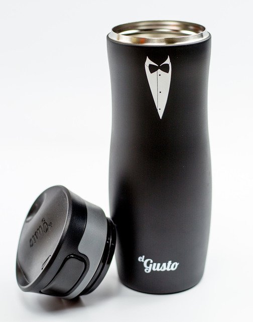 Термокружка Смокинг черная