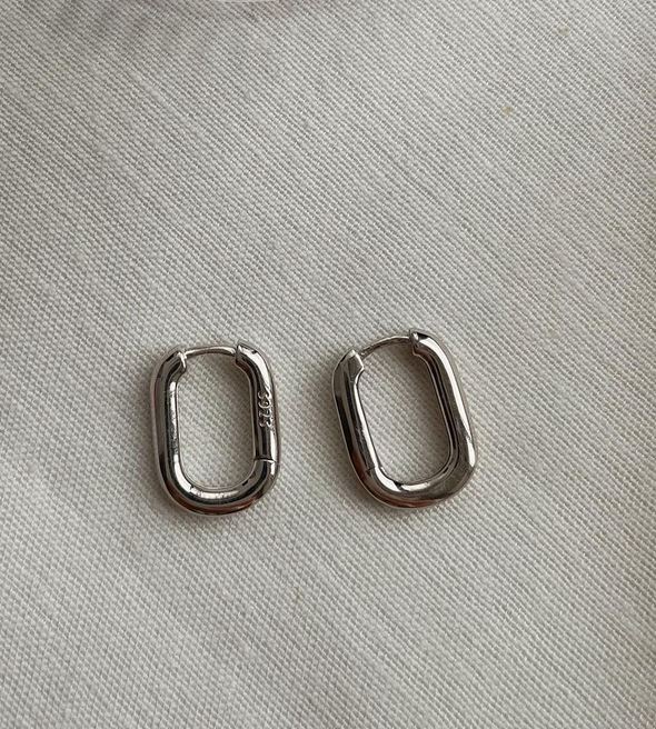 Серьги Minimal Мини-карабины (серебро)