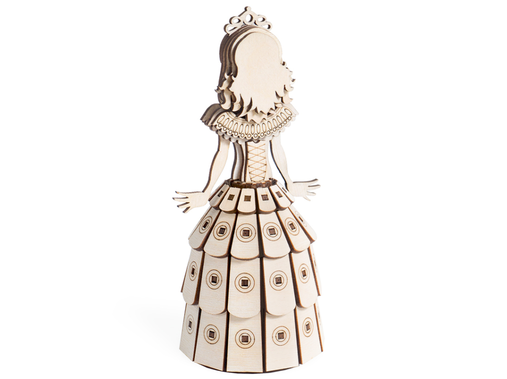 Конструктор 3D деревянный подвижный Lemmo Принцесса