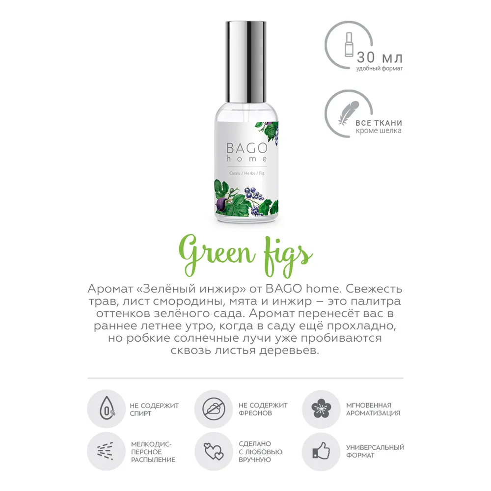Спрей ароматический для дома Инжир 30 мл.