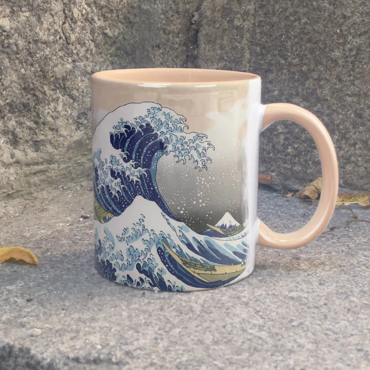 Кружка Большая волна в Канагаве (бежевая), 330 мл. (72640)