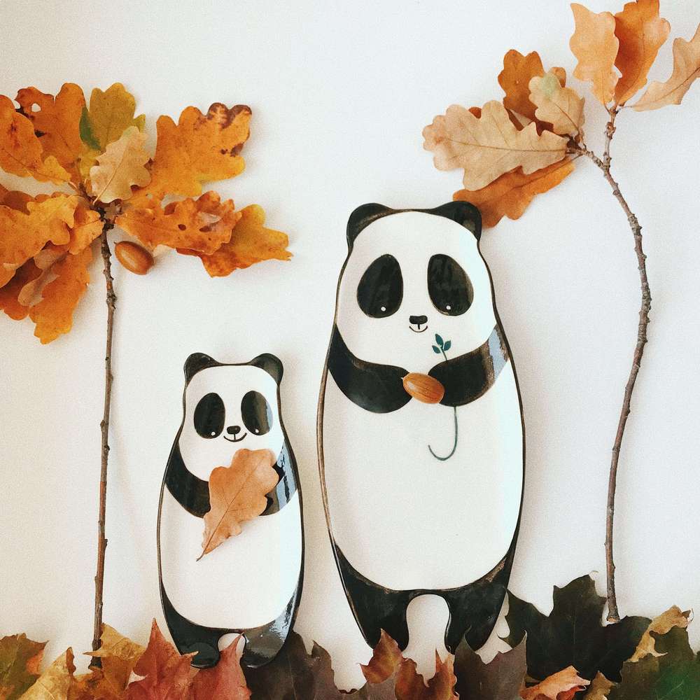 Тарелка Дружелюбная панда