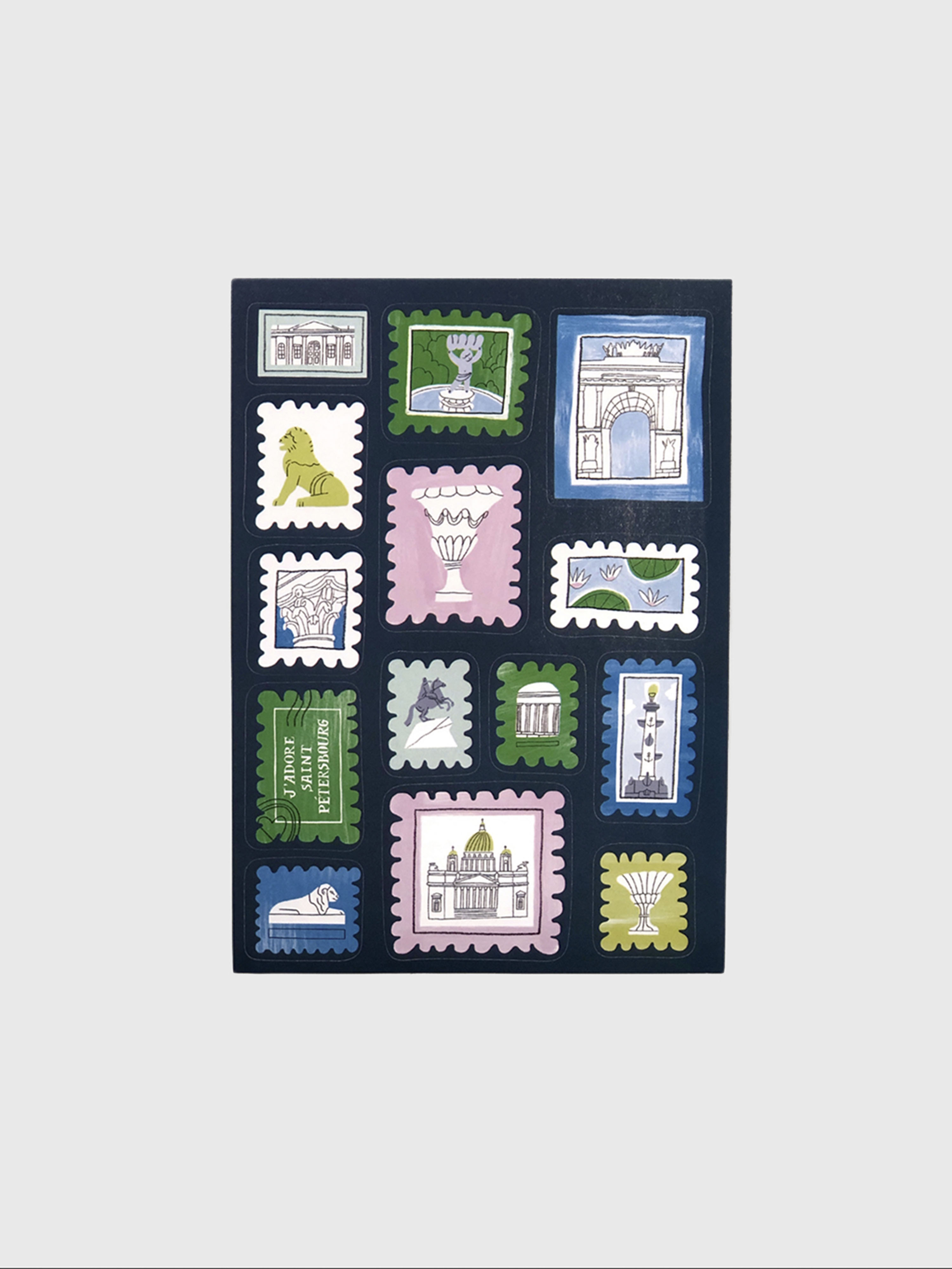 Стикеры Марки Петербурга. Медный всадник