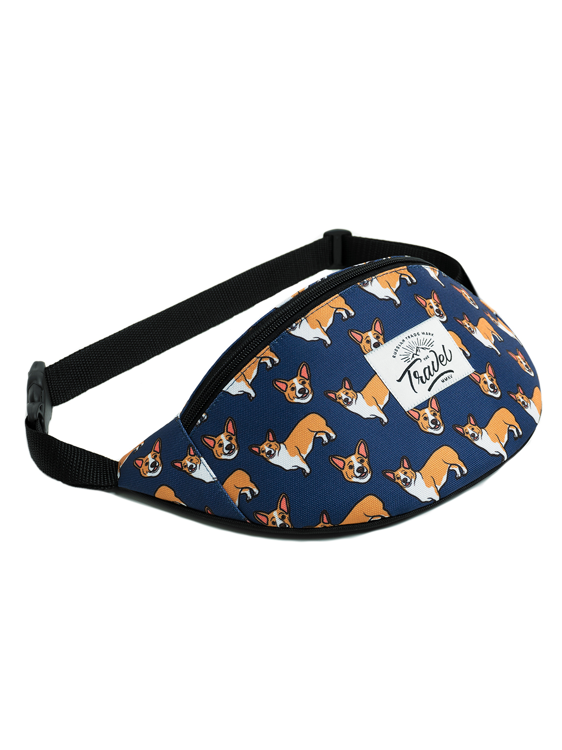 Поясная сумка Travel Корги (синий)