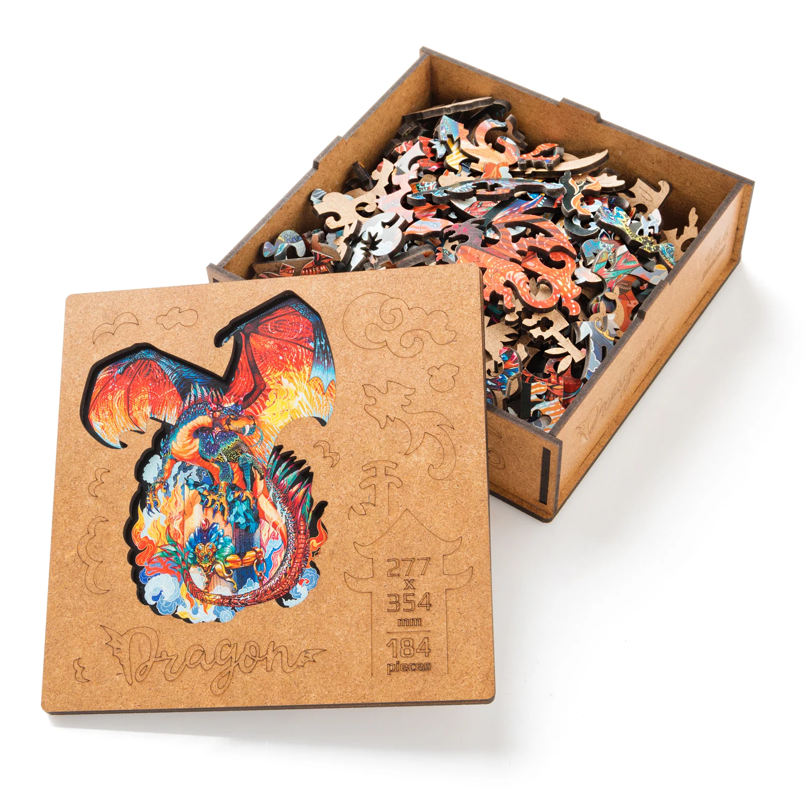 Деревянный пазл Дракон L