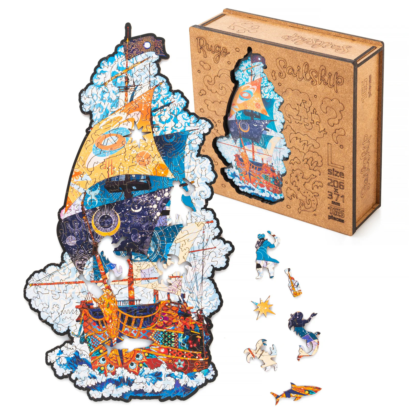 Деревянный пазл Корабль L