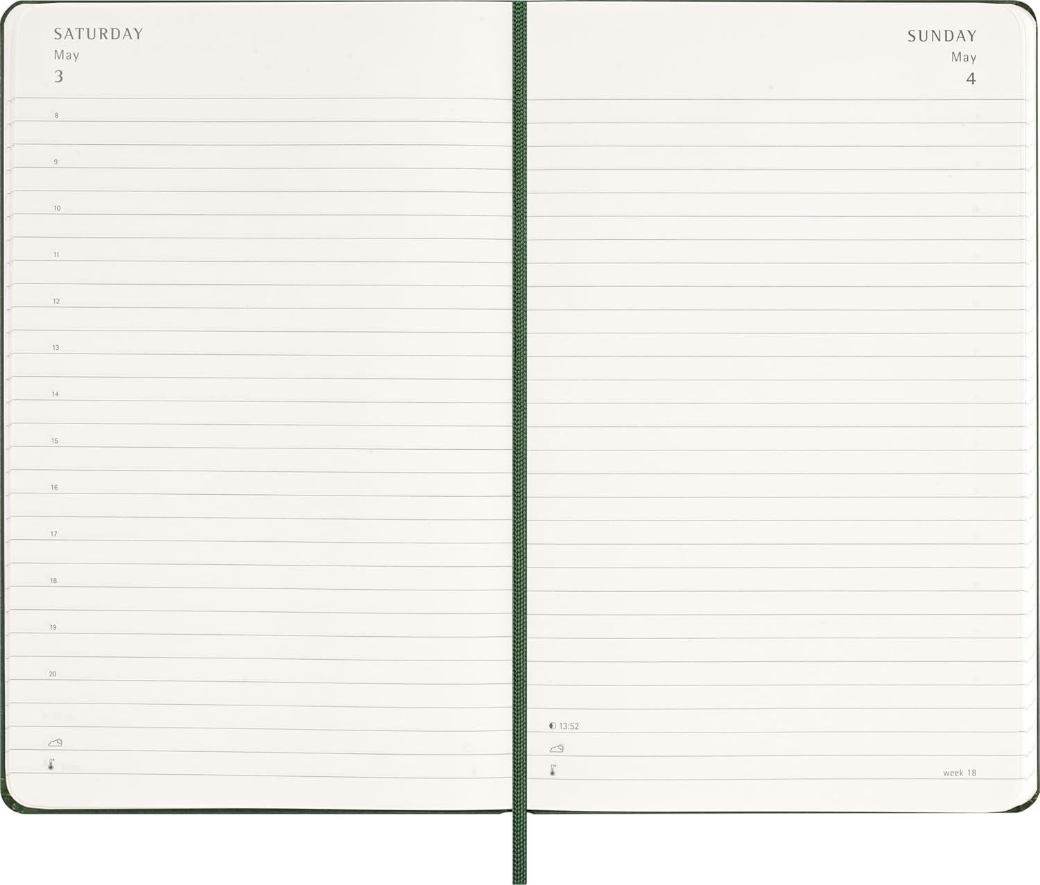 Ежедневник Classic Large зеленый 2026