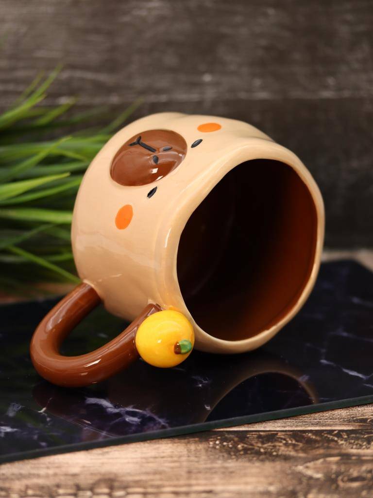 Кружка керамическая Amazing capybara (brown)