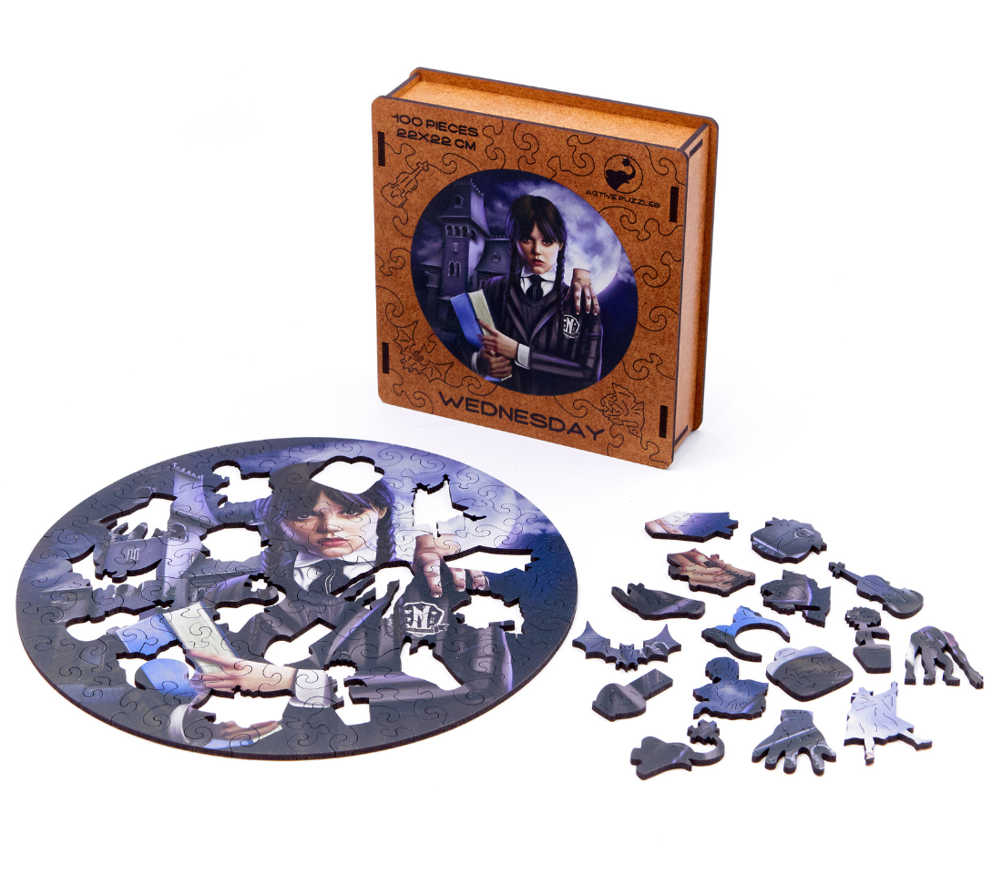 Деревянный пазл Уэнсдэй