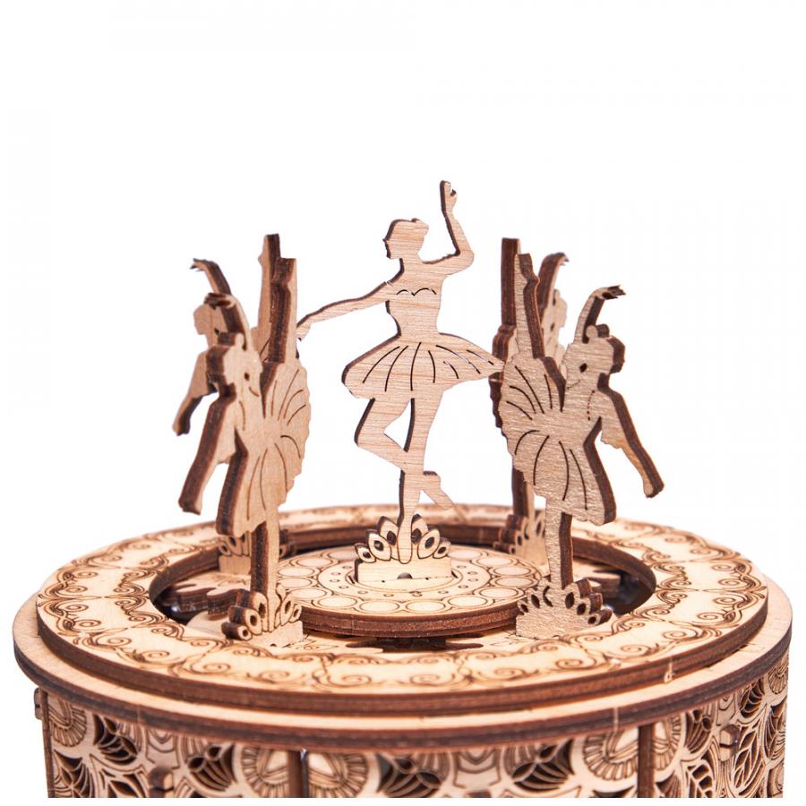 Сборная музыкальная шкатулка Wood Trick Танцующие балерины
