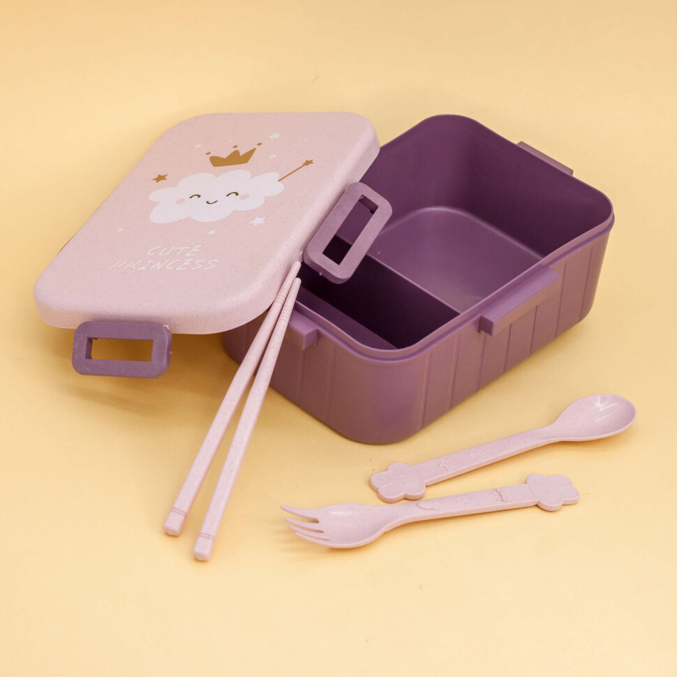 Ланчбокс Cute princess (square pink)