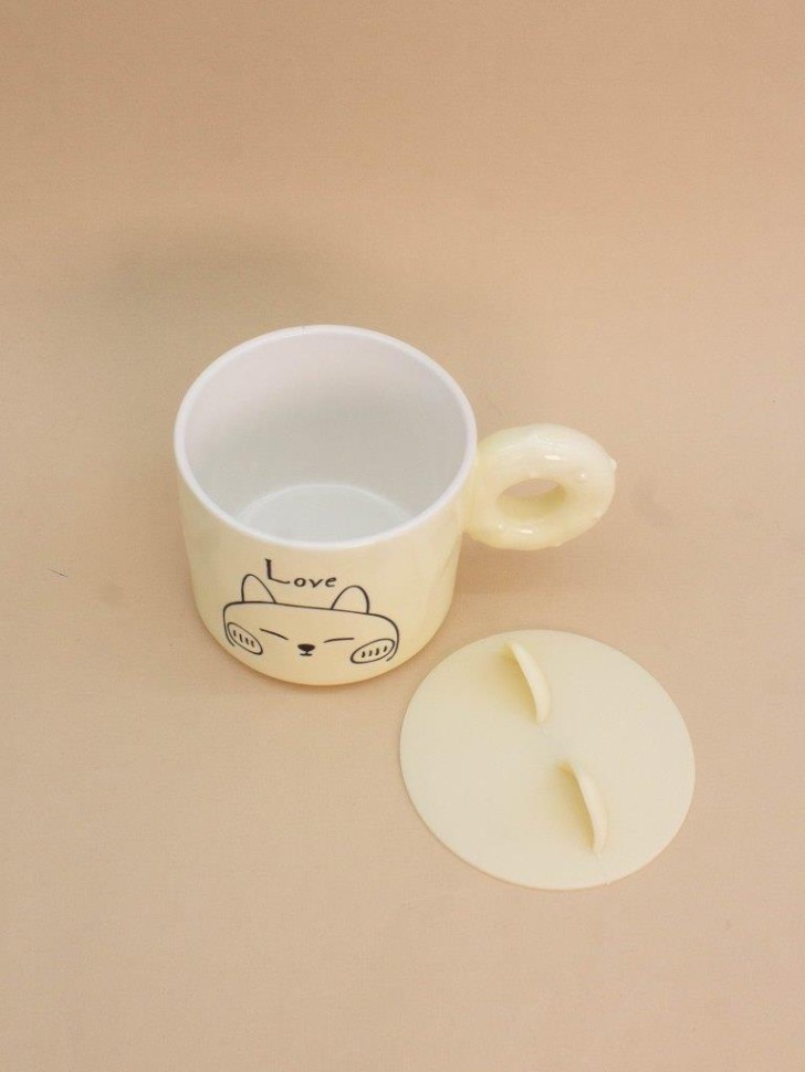 Кружка Kitty hello (beige), 420 мл.