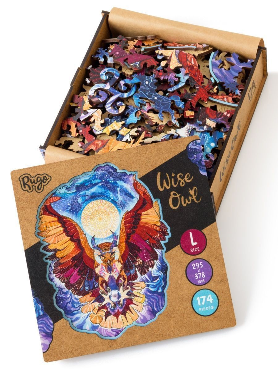 Деревянный пазл Мудрая Сова L
