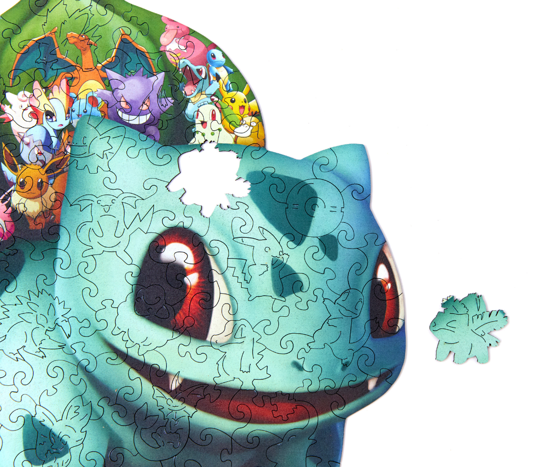 Деревянный пазл Бульбазавр