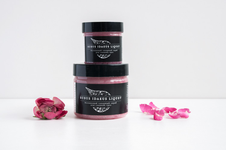 Скраб сахарный Малиновый, 300 мл.