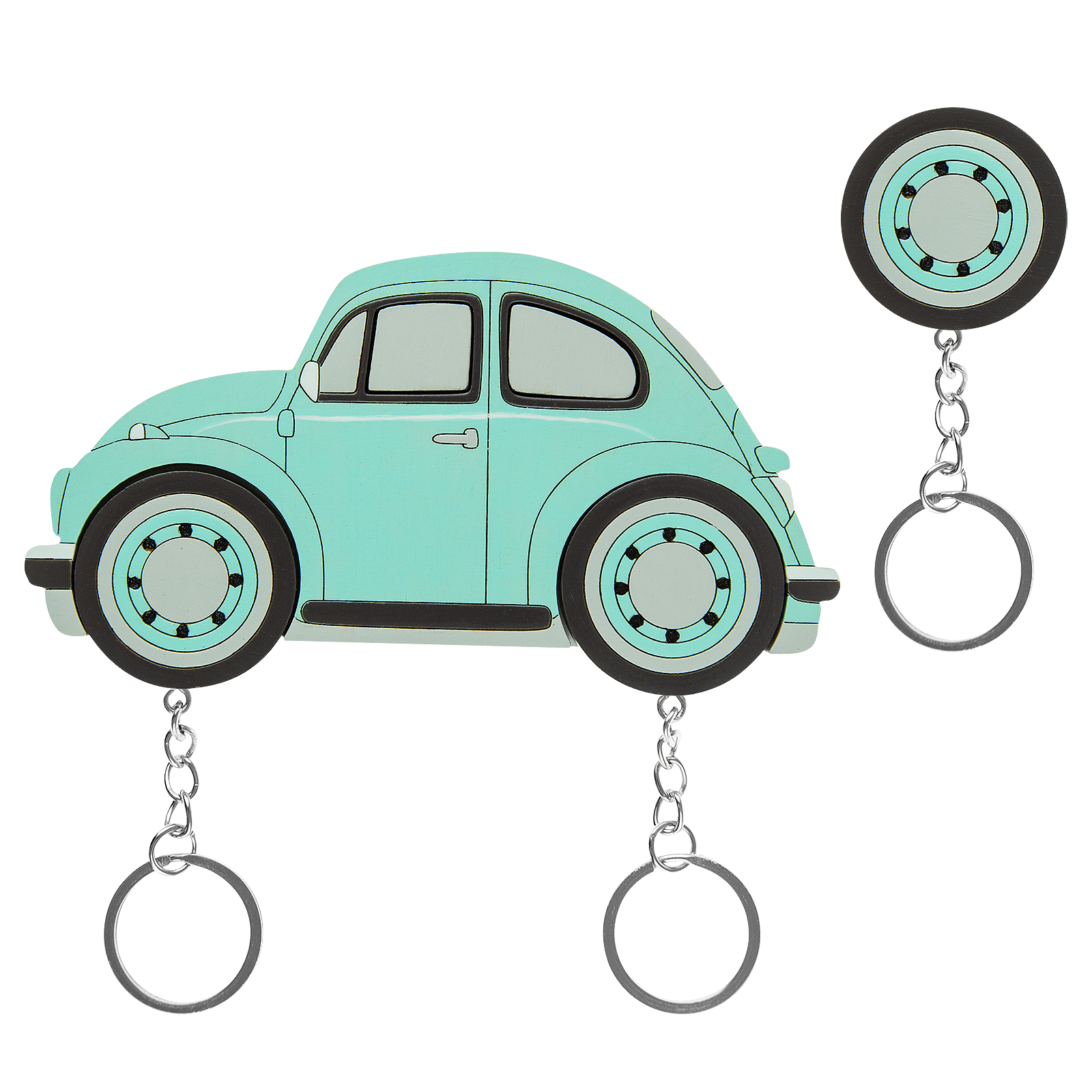 Ключница двойная Авто с запаской Mint