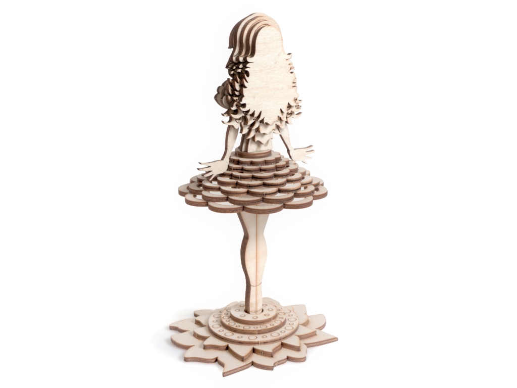 Конструктор 3D деревянный подвижный Lemmo Дюймовочка