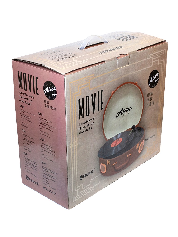 Виниловый проигрыватель Alive Audio MOVIE French chocolate c Bluetooth