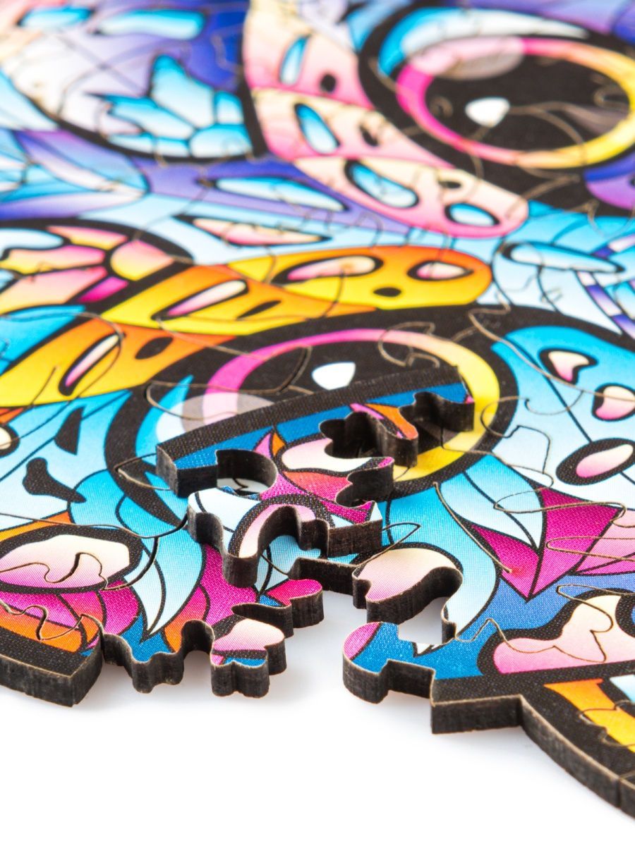 Деревянный пазл Снежный Барс S