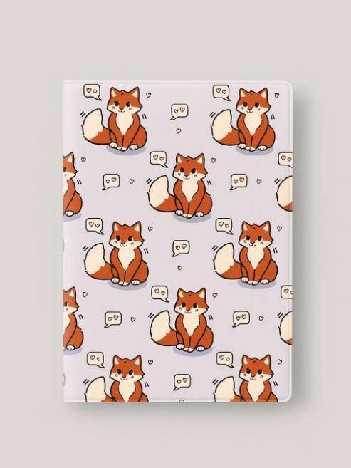 Обложка для паспорта Аниме. Fox love