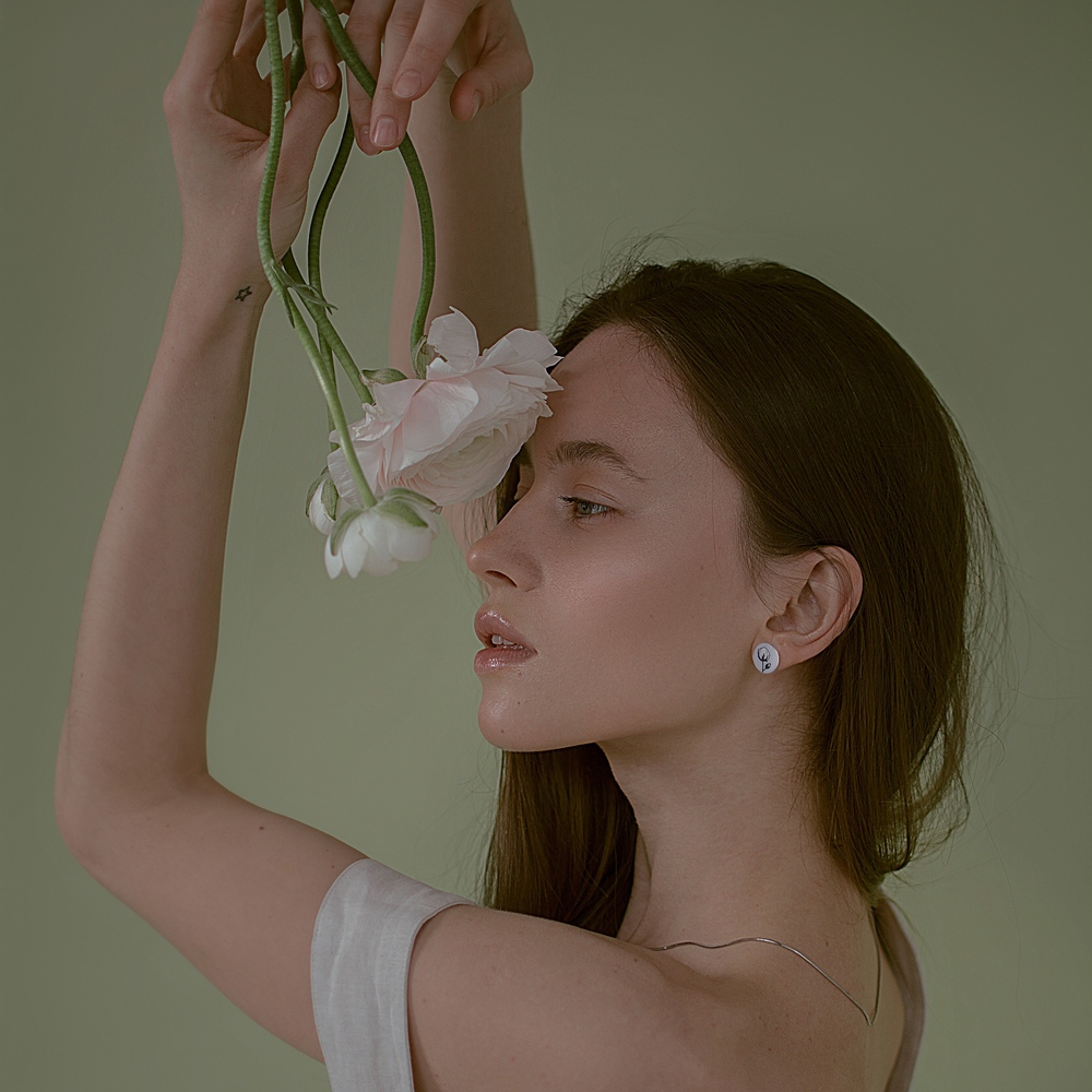 Серьги-пусеты Хлопок