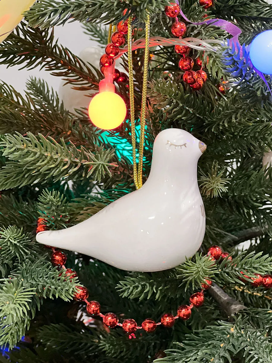 Елочная игрушка Новогодняя птичка