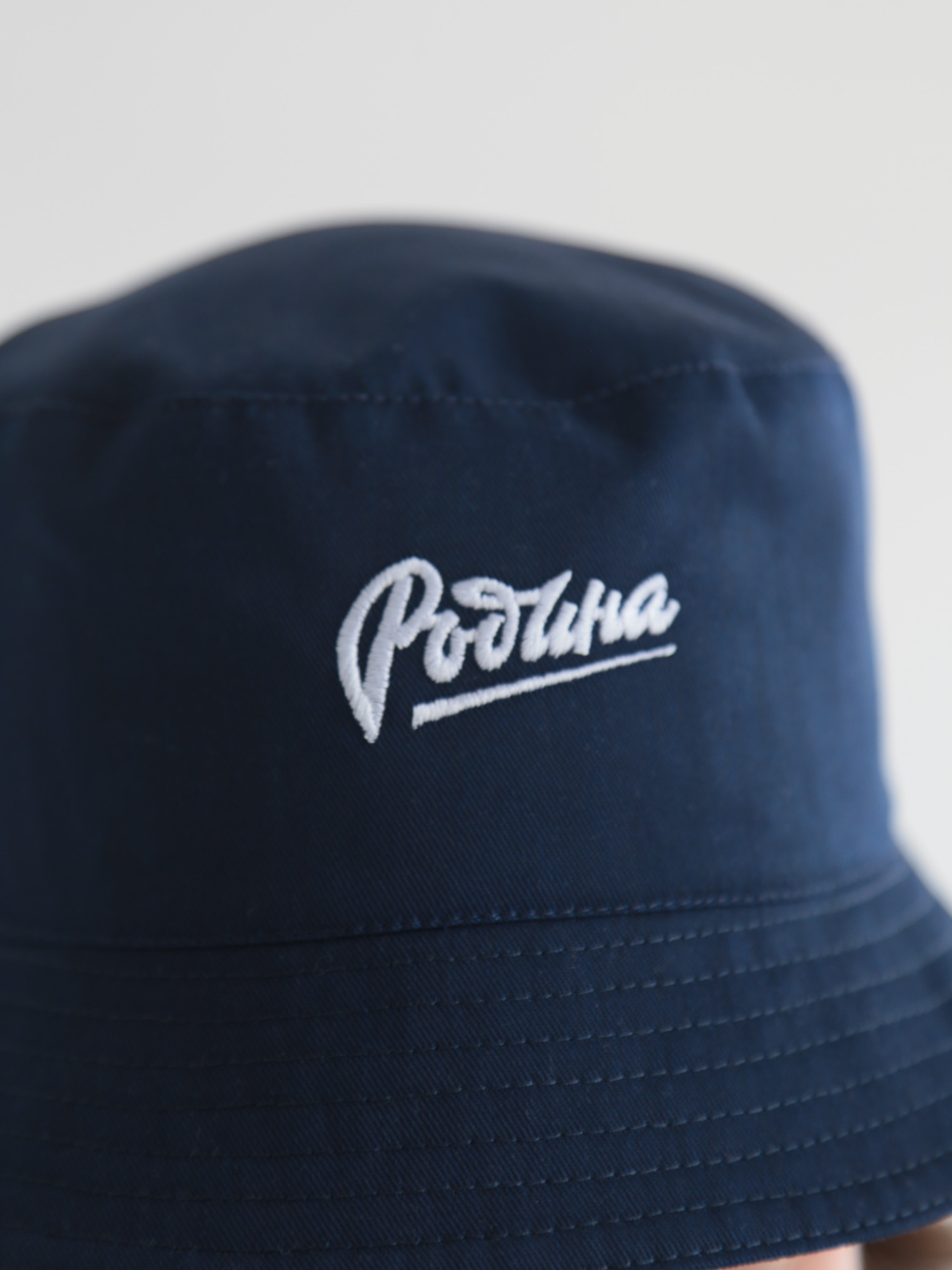 Панама Родина Белый лого (темно-синий) M