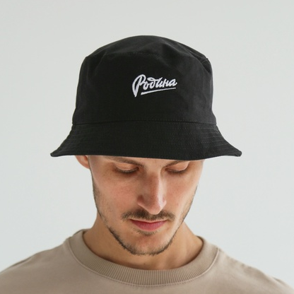 Панама Родина Белый лого (черный) M