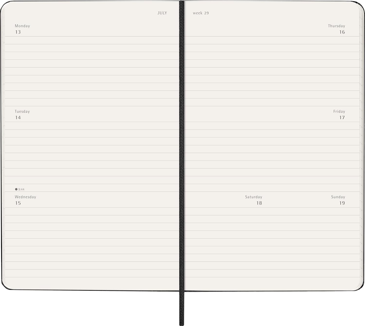 Еженедельник Classic Wkly Large черный 2026