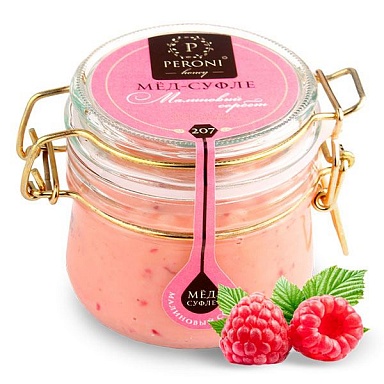 Мед-суфле Малиновый сорбет, 250 гр.