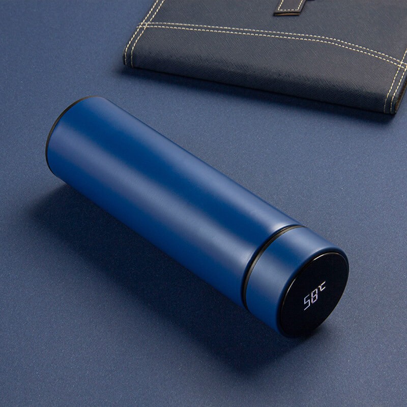 Термос с датчиком температуры Metallic (blue), 500 мл