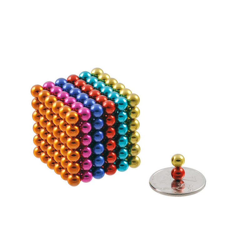 Куб из магнитных шариков 5 мм, 6 цветов, 216 элементов