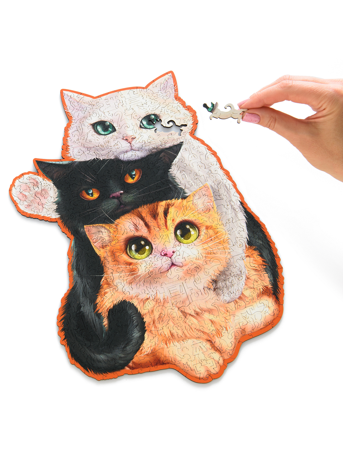 Деревянный пазл Котики DL