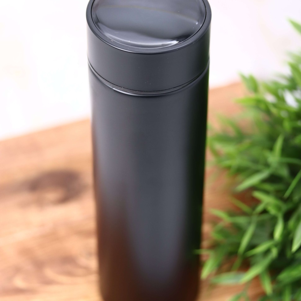 Термос с датчиком температуры Metallic (black), 500 мл