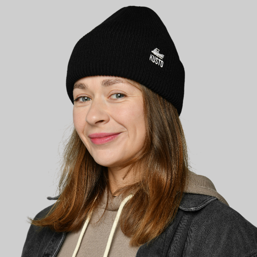 Шапка Kusto One (Black) Вышивка