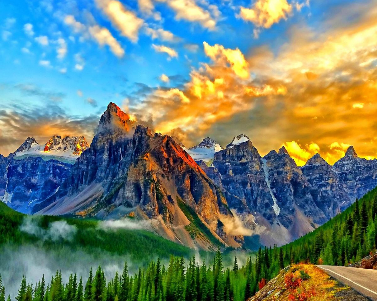 Алмазная мозаика 40x50 Могучие горы (ZM-2544)