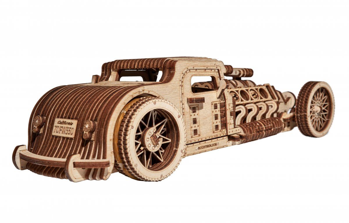 Механический 3D-пазл из дерева Wood Trick Хот Род