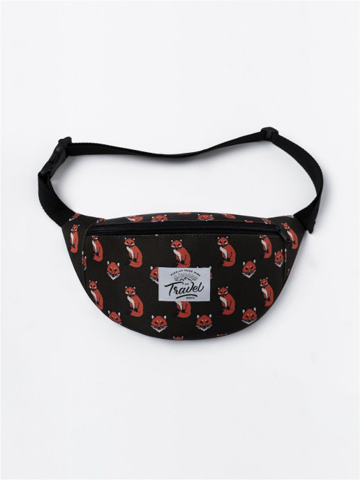 Поясная сумка Travel Лисички (зеленый)