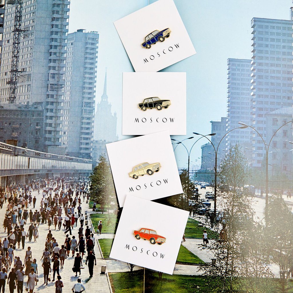 Значок PinPinPin Москвич (синий)