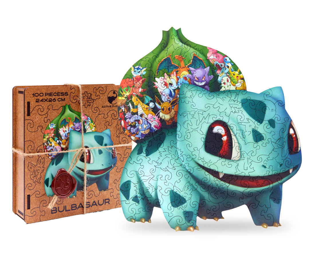 Деревянный пазл Бульбазавр